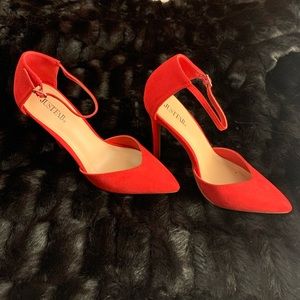 Bright Red Just Fab Pumps